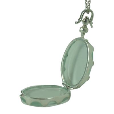 Oval Glass Locket Memorial Jewelry 